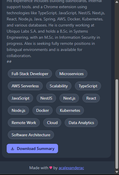 Briefly - AI Summary Extension